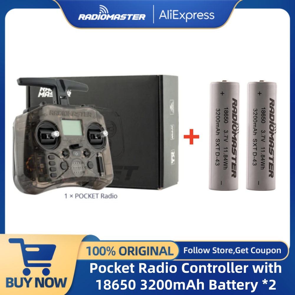 Radiomaster Pocket Elrs M2 - Radiomaster ポケット型ラジオコントローラー、ホール効果式ジンバル送信機、M2リモートコントロール、ELRS、CC2500内蔵、LEDライト、折りたたみ式アンテナ